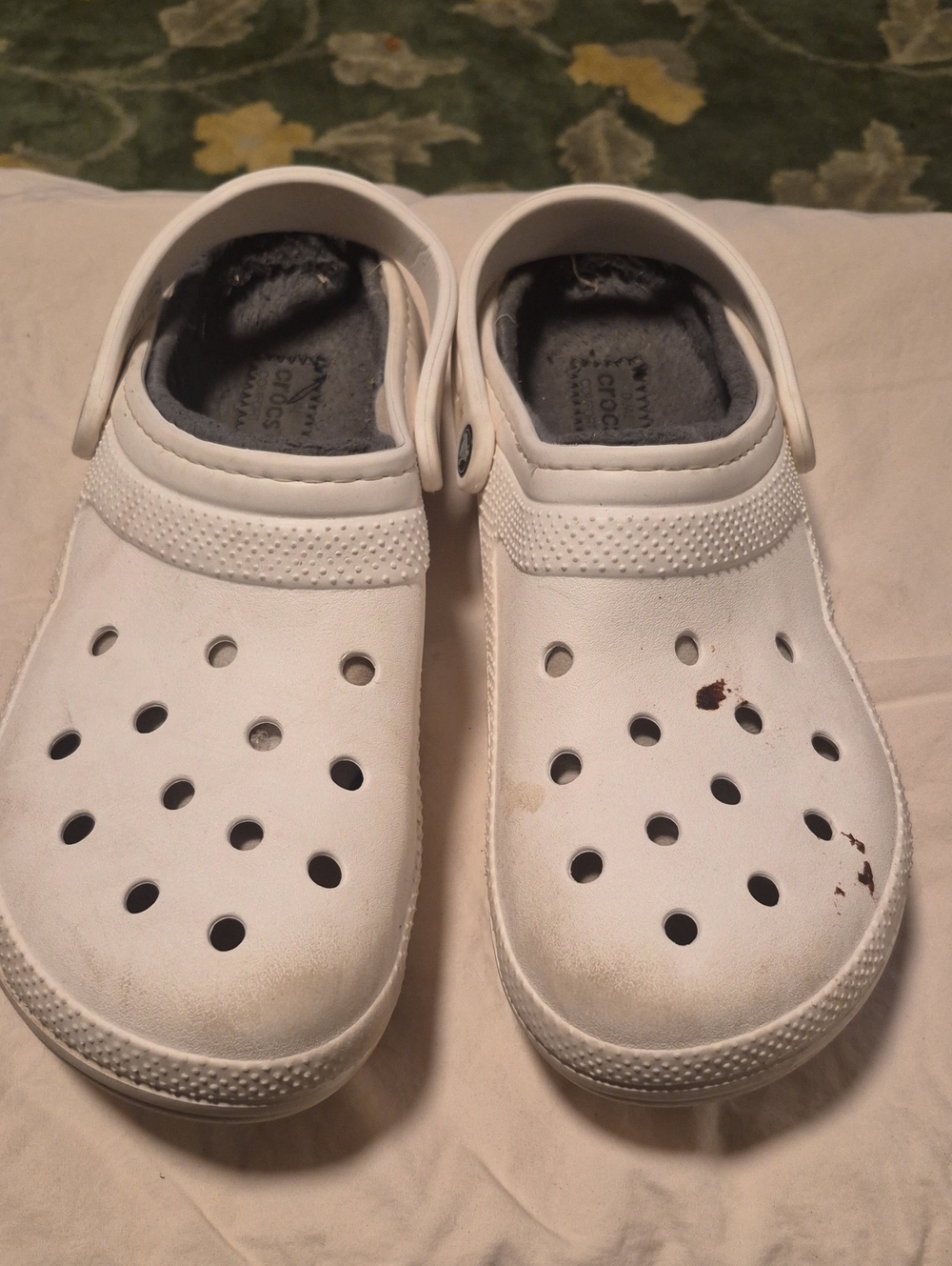 CROCS Kids White Classic Clog with Heel Strap